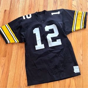 Vintage - Men’s (L) Terry Bradshaw #12, Pittsburgh Steelers Black Yellow Jersey